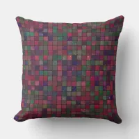 Jewel Tones Mosaic Patterned Throw Pillow