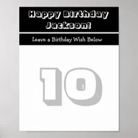 Personalized Happy Birthday Autographs Poster