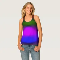 Neon of Blue, Purple, Green, Orange All-Over-Print Tank Top