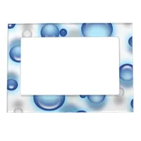 Magnet Frame - Blue and White bubbles