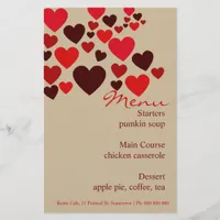 Love Cafe Wedding Menu Stationery