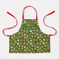 Kids Cute Christmas Cookie Elf Apron