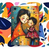 Sweet Sentimental Colorful Abstract Mother's Day Card