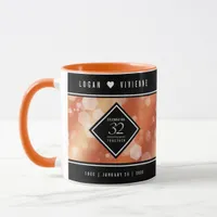 Elegant 32nd Bronze Wedding Anniversary Mug