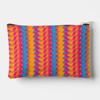 Happy & Bright Abstract Pattern Neon Color Design Accessory Pouch