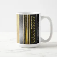 Black Gold Christmas Fa La La Pattern#27 ID1009 Coffee Mug