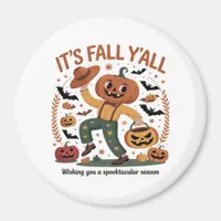 Funny Halloween Autumn Cute It’s Fall Y’all Pumpki Magnet