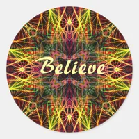 FractalArts : Believe Classic Round Sticker