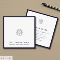 Modern Accountant CPA Tax Consultant Square Business Card