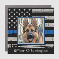 Thin Blue Line - Police Dog - Police Officer K9 Car Magnet