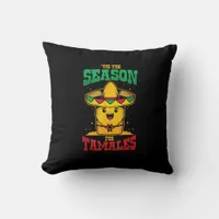 Tis Season For Tamales Mexican Christmas Holiday Throw Pillow