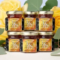 Elegant 16th Golden Topaz Wedding Anniversary Honey Jar Favors