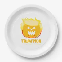 Halloween Trumpkin Funny Paper Plates