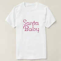 Santa Baby Pink Candy Cane Holiday T-Shirt