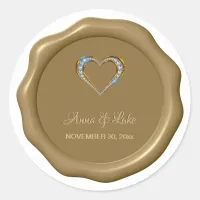 *~* Blue Diamond Heart Wax Seal Wedding