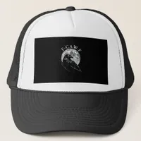 Crow F-Caw-F Funny Bird Moon Gothic Adult Humor Cr Trucker Hat