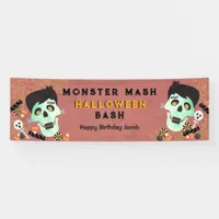 Monster Mash Halloween Birthday Party Banner