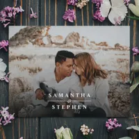 Modern Minimalist Photo Wedding Invitation Postcard