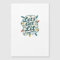 Let's Get Lit Funny Christmas Lights Holiday Party