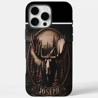 Carved Moose Portrait iPhone 16 Pro Max Case