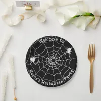 Spooky Spiders and Cobwebs Halloween Party Paper Plates