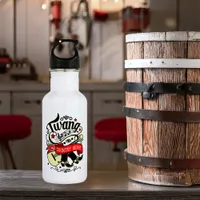Country Twang Red/Black ID464 Stainless Steel Water Bottle