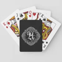 Elegant Goth Initial A Poker Cards