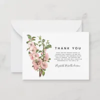 BUDGET Floral Sympathy Funeral Thank You Note Card