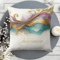 Elegant Fiesta Quinceanera ID1029 Throw Pillow