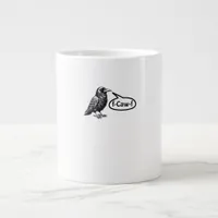 F-Caw-F Funny Crow Raven Pun F-Off Subtle F-Bomb Giant Coffee Mug