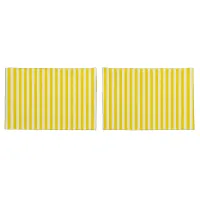 Cabana Yellow White Beach Stripe Pillow Case