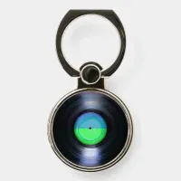 Blue and Green Retro Vinyl Album  Phone Ring Stand