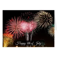 Happy Fourth of July Fireworks Card