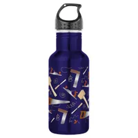 Carpenter Woodworking Home Improvement Themed Stainless Steel Water Bottle