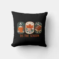 Tis The Season Football Game Day, Fall Autumn Throw Pillow