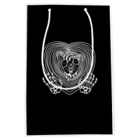 Crying Heart In White Skeleton Hands Hearts Modern Medium Gift Bag