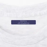 Design by name navy blue white script business labels