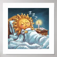  whimsical sunshine in bed  poster