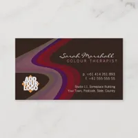 Color Therapy Waves with Logo Business Card