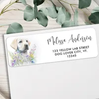 Labrador Retriever Dog Cute Puppy Return Address Label