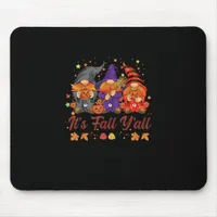 It’s Fall Y’all Halloween Gnomes Pumpkin Vintage Mouse Pad