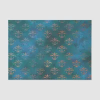 Grunge Copper Patina and Turquoise Tissue Paper