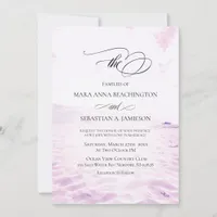 ** Soft Beach Sea Sand Sky Photo  .  Wedding Invitation