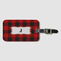 Rob Roy Tartan Red & Black Bag Tag & Biz Card Slot