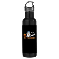 Tis The Season Football Halloween Spooky Pumpkin Stainless Steel Water Bottle
