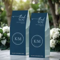 Simply Chic Landscape Wedding Teal Blue ID1046 Roasted Coffee