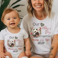 Mom Matching Panda Our First Mother'sday Together T-Shirt