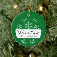 Winter Blessings - Christmas Ornament