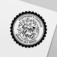 Happiness Is Homemade Vintage Personalized Rubber Stamp