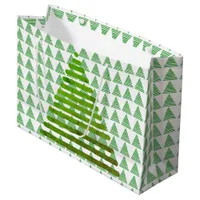 Gift Bag (LG) - Graphic Christmas Trees